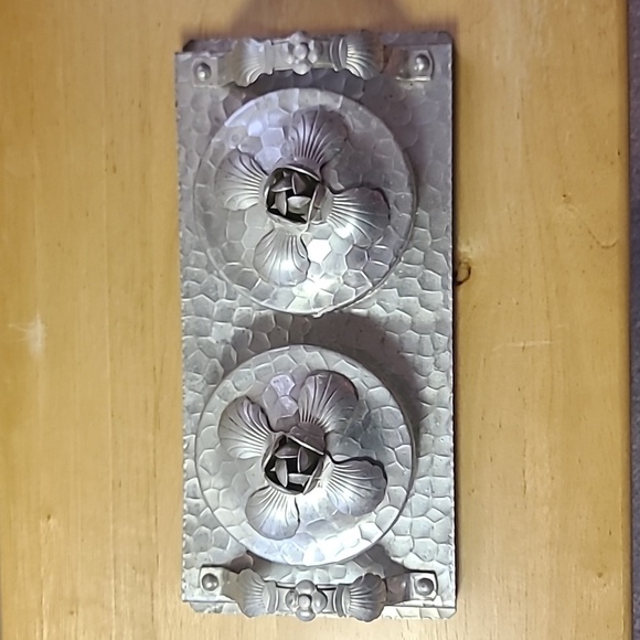 Vintage Mid Century Hand Wrought Metal Footed Condiment Tray 1950s - Picture 2 of 6